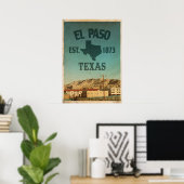 Vintag El Paso Texas Reiseplakat Poster (Heimbüro)