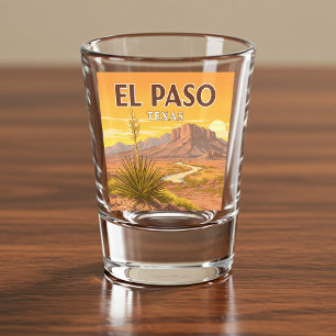 Vintag El Paso Texas Schnapsglas