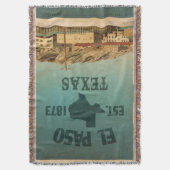 Vintag El Paso Texas Throw Blanket Decke (Vorderseite Vertikal)