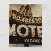 Vintag El Sombrero Motel Sign Postkarte (Vorderseite)