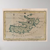 Vintag Elba Italy Map (1800) Poster (Vorne)