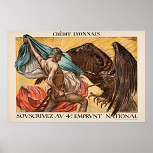 Vintag Elegance - 1918 Crédit Lyonnais Poster