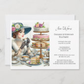 Vintag Elegance Ladys Tea Party Einladung (Vorderseite)