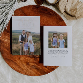 Vintag Elegance Merry & Bright Weihnachten Foto Folien Feiertagskarte