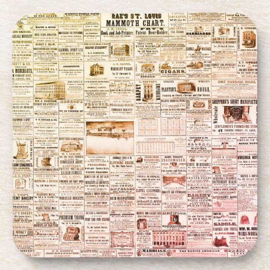 Vintag Elegance Rae's St. Louis Mammoth Untersetze Getränkeuntersetzer (Vorderseite)