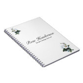 Vintag Elegance White Calla Lily Notizblock (Rechte Seite)