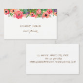 Vintag, elegant, Blume Visitenkarte (Vorne/Hinten)