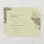 Vintag Elegant Boho Floral Paisley Wedding RSVP (Vorne/Hinten)