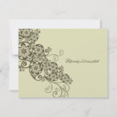 Vintag Elegant Boho Floral Paisley Wedding RSVP (Rückseite)