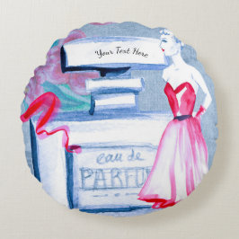 Vintag Elegant Eau De Parfum Ladys Boudoir Rundes Kissen
