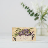 Vintag, elegant floral, vikorianisch, kundenspezif visitenkarte (Stehend Vorderseite)