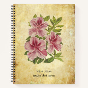 Vintag Elegant Rhododendron Notizblock