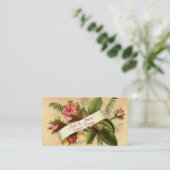 Vintag, elegant rosa Rosen, französisches Land Visitenkarte (Stehend Vorderseite)