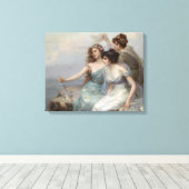 Vintag Elegant Schöne Damen Leinwanddruck (Insitu (Holzboden))