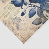 Vintag Elegante Blaue Rose Seidenpapier (Ausschnitt)