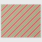 Vintag Elegante Christmas Candy Cane Geschenkpapier (Flach)