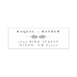 Vintag | Elegante Hochzeitscoula - Rücksendeadress Permastempel