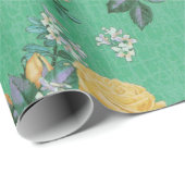 Vintag Elegante Rose Blumenstrauß botanisch Geschenkpapier (Rolleneckpunkt)