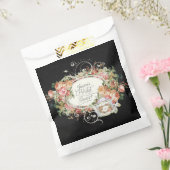 Vintag Elegante Rose Tee Party Schwarzes Brautpart Geschenktütchen (Versiegelt)