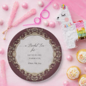 Vintag Eleganter Rokoko Weinkultur und Erde Pappteller (Party)