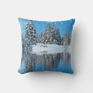 Vintag Eleganter Winter Wonderland Dekorative Kissen