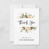 Vintag | Elegantes Brautparty Dankeskarte (Vorderseite)