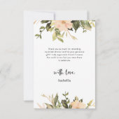 Vintag | Elegantes Brautparty Dankeskarte (Rückseite)