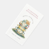 Vintag Elegantes Brautparty Teatro  Party Serviette (Ecke)