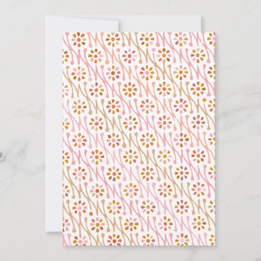 Vintag Elegantes Rosa Brautparty Einladung (Rückseite)