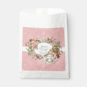 Vintag Elegantes Rosa Rose Tea Party Brautparty Geschenktütchen