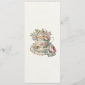 Vintag Elegantes Tea Party Brautparty Menükarte (Rückseite)