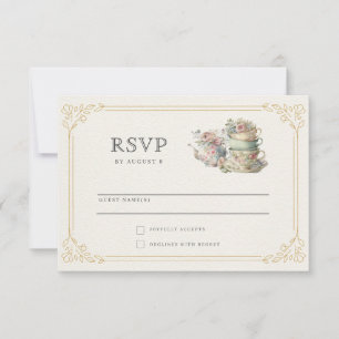 Vintag Elegantes Tea Party Brautparty RSVP Karte