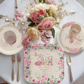 Vintag Elegantes Tea Party Bridal Dusche Einladung Pappteller