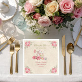 Vintag Elegantes Tea Party Bridal Dusche Einladung Serviette