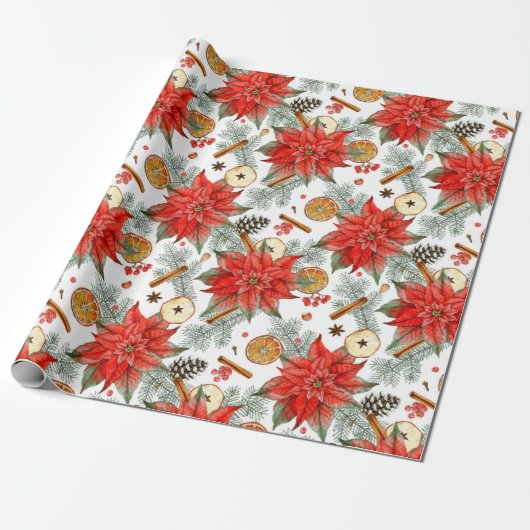 Vintag Elegantes Weihnachtsgebäck Geschenkpapier (Ungerollt)