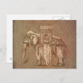 Vintag Elephant Bastille Postkarte (Vorne/Hinten)