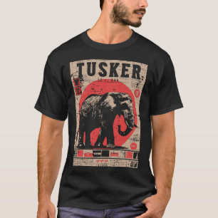 Vintag Elephant Safari Poster Japanische Propagand T-Shirt