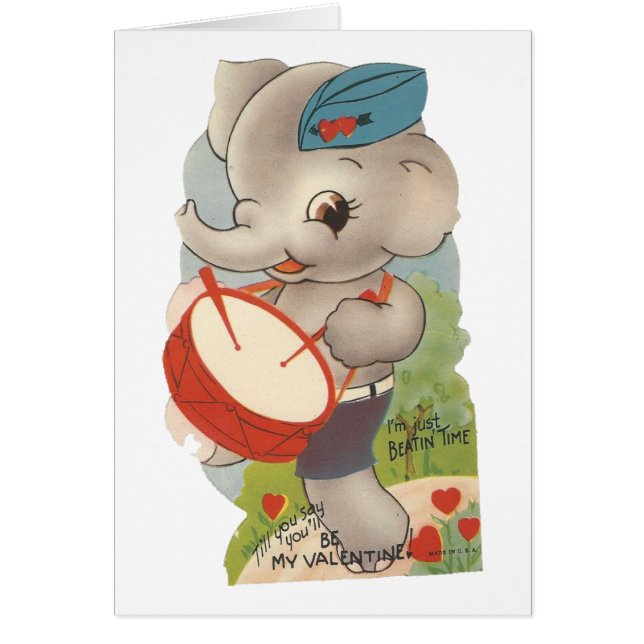Vintag Elephant Valentine (Vorne)