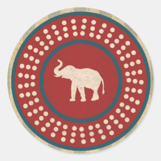 Vintag Elephant - Van Runder Aufkleber