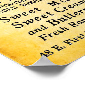 Vintag Elgin Dairy Fresh Butter Print Poster (Ecke)