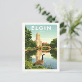 Vintag Elgin Illinois Postkarte (Stehend Vorderseite)