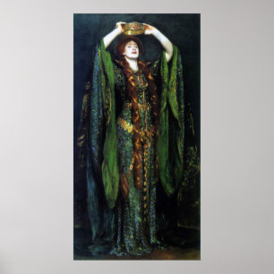 Vintag Ellen Terry as Lady Macbeth Print Poster