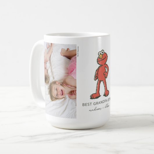 Vintag Elmo | Bester Opa - Foto Kaffeetasse (Vorderseite Links)
