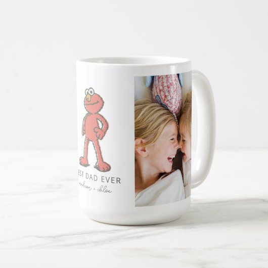 Vintag Elmo | Bester Vater - Foto Kaffeetasse (VorderseiteRechts)