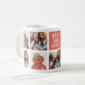Vintag Elmo | Bester Vater - FotoCollage Kaffeetasse (Vorderseite Links)