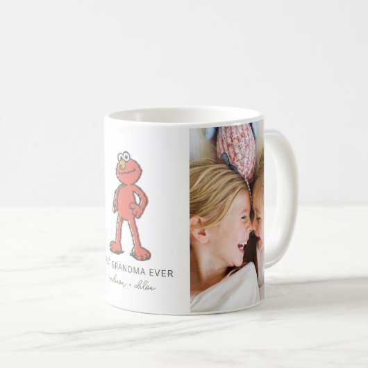 Vintag Elmo | Bestes Oma - Foto Kaffeetasse (VorderseiteRechts)