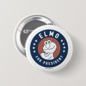 Vintag Elmo für Präsident Abzeichen Button (Vorne & Hinten)