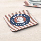 Vintag Elmo für Präsident Abzeichen Getränkeuntersetzer (Linke Seite)