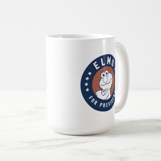 Vintag Elmo für Präsident Abzeichen Kaffeetasse (VorderseiteRechts)