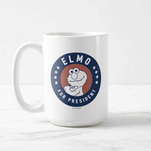 Vintag Elmo für Präsident Abzeichen Kaffeetasse (Links)